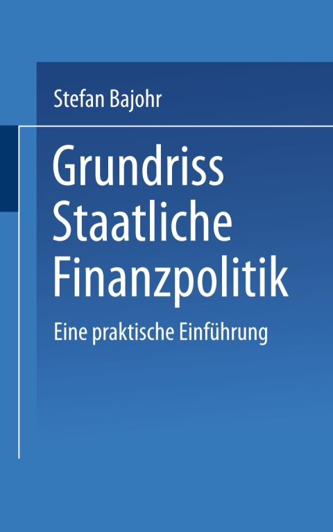 Cover image for book Grundriss Staatliche Finanzpolitik