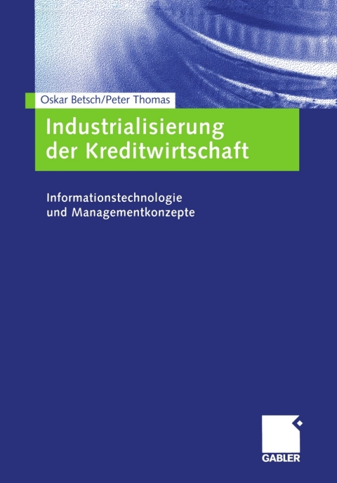 Cover image for book Industrialisierung der Kreditwirtschaft