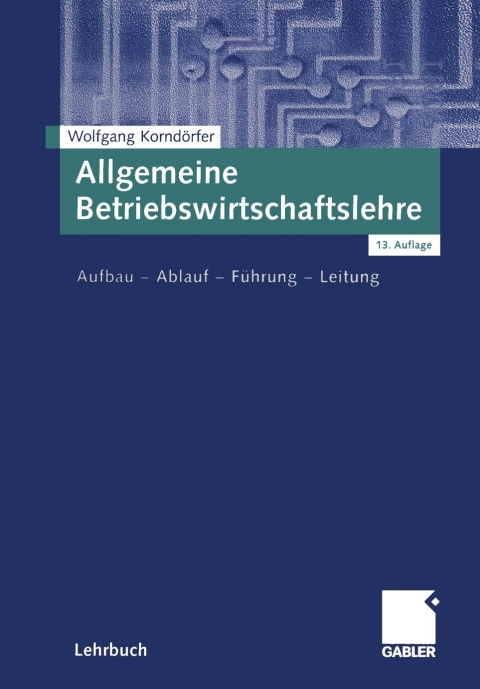 Cover image for book Allgemeine Betriebswirtschaftslehre