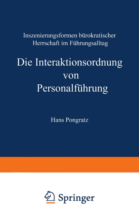 Cover image for book Die Interaktionsordnung von Personalführung