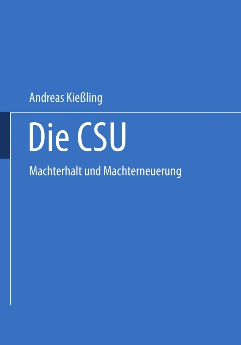Cover image for book Die CSU