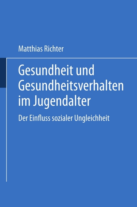 Cover image for book Gesundheit und Gesundheitsverhalten im Jugendalter
