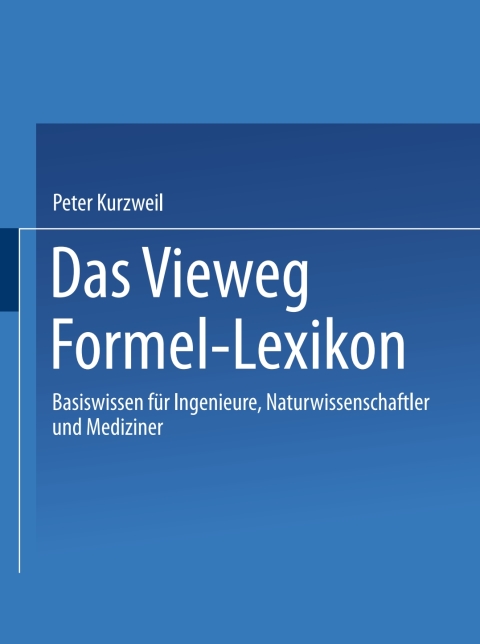 Cover image for book Das Vieweg Formel-Lexikon