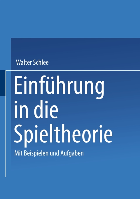 Cover image for book Einführung in die Spieltheorie