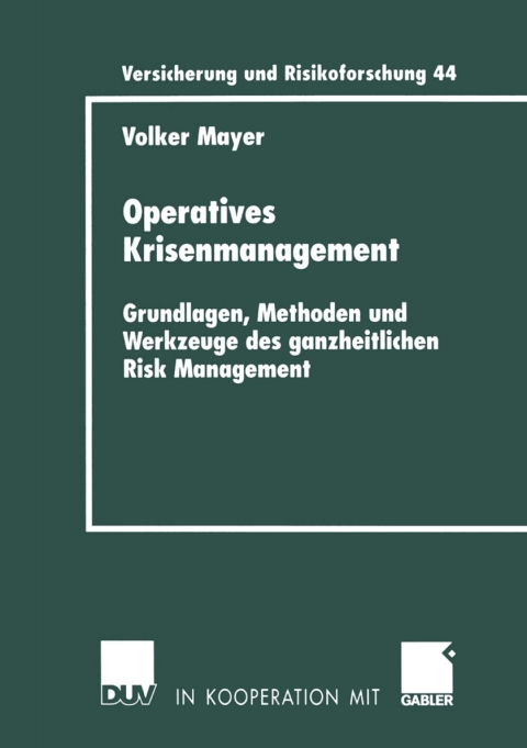 Cover image for book Operatives Krisenmanagement