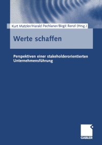 Cover image: Werte schaffen 1st edition 9783409124829