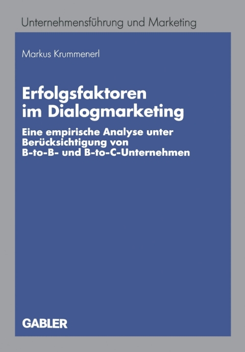 Cover image for book Erfolgsfaktoren im Dialogmarketing