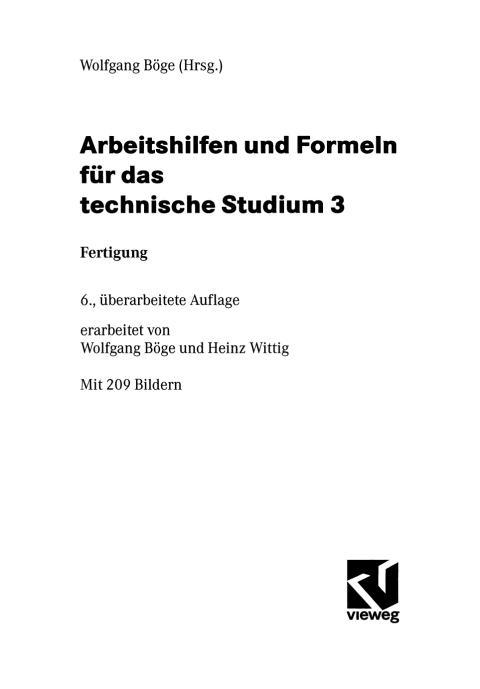 Cover image for book Arbeitshilfen und Formeln für das technische Studium 3