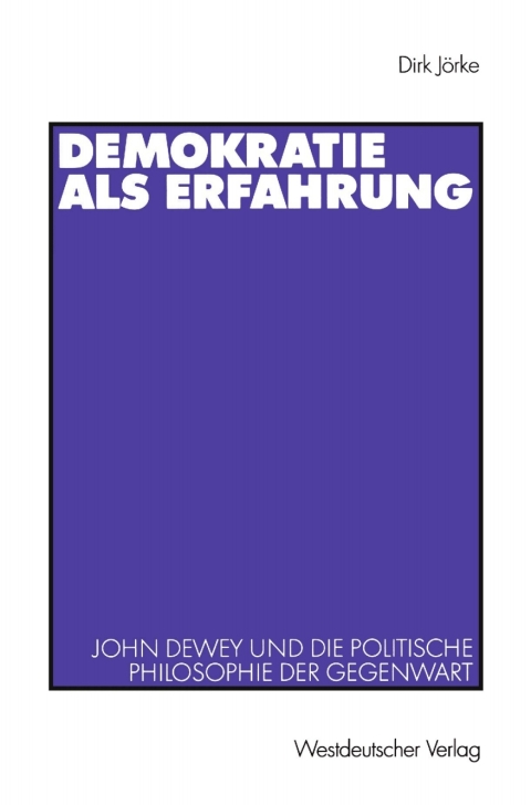 Cover image for book Demokratie als Erfahrung