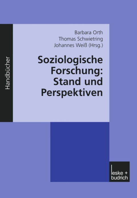 Cover image for book Soziologische Forschung: Stand und Perspektiven