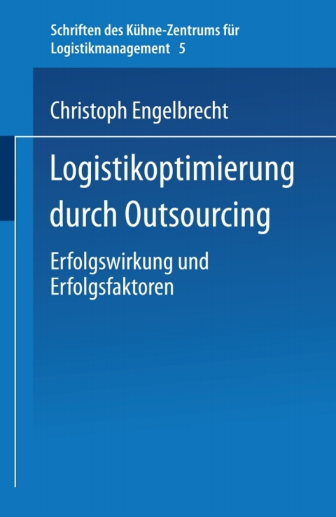 Cover image for book Logistikoptimierung durch Outsourcing