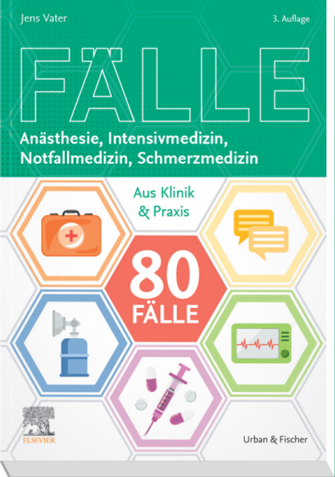Cover image for book 80 Fälle Anästhesie, Intensivmedizin, Notfallmedizin, Schmerzmedizin