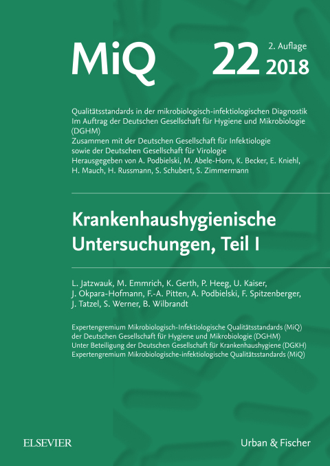 Cover image for book MIQ 22: Krankenhaushygienische Untersuchungen, Teil I