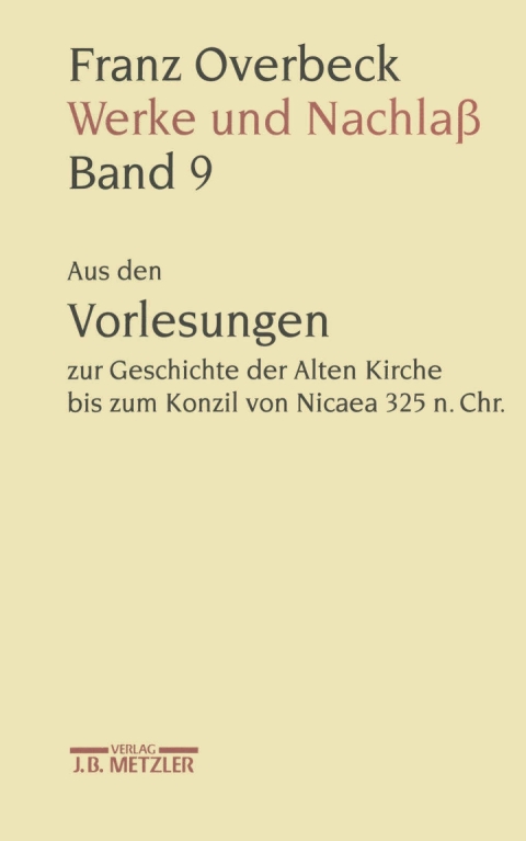 Cover image for book Franz Overbeck: Werke und Nachlaß