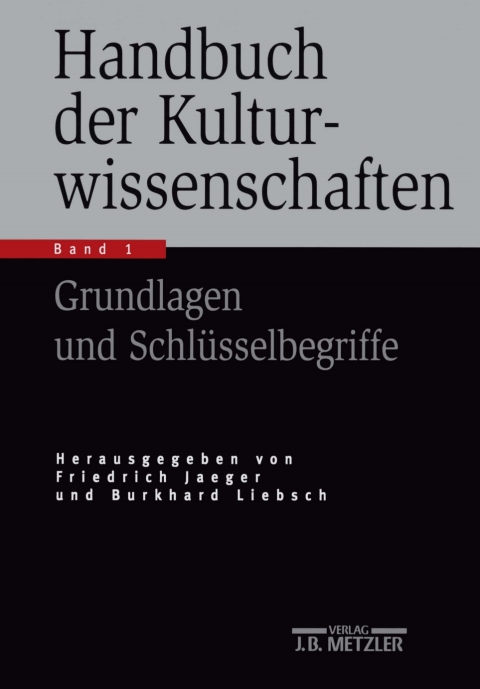 Cover image for book Handbuch der Kulturwissenschaften