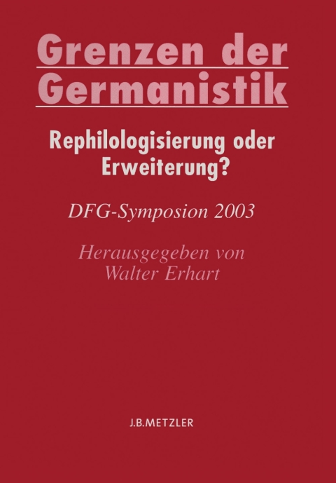 Cover image for book Grenzen der Germanistik