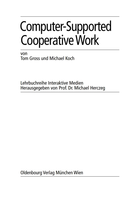 Computer-Supported Cooperative Work 