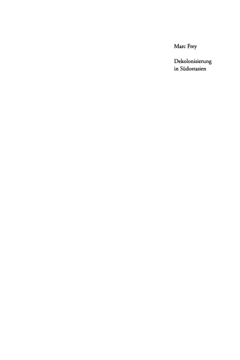 Cover image for book Dekolonisierung in Südostasien