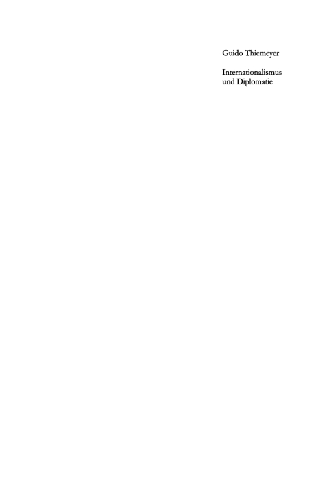 Cover image for book Internationalismus und Diplomatie