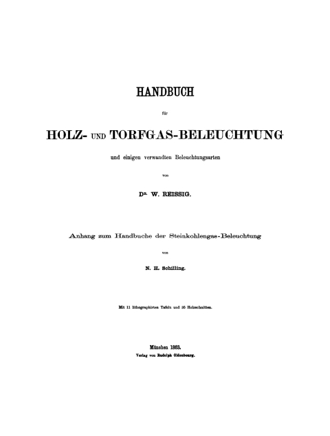 Cover image for book Handbuch für Holz- und Torfgas-Beleuchtung und einigen verwandten Beleuchtungsarten