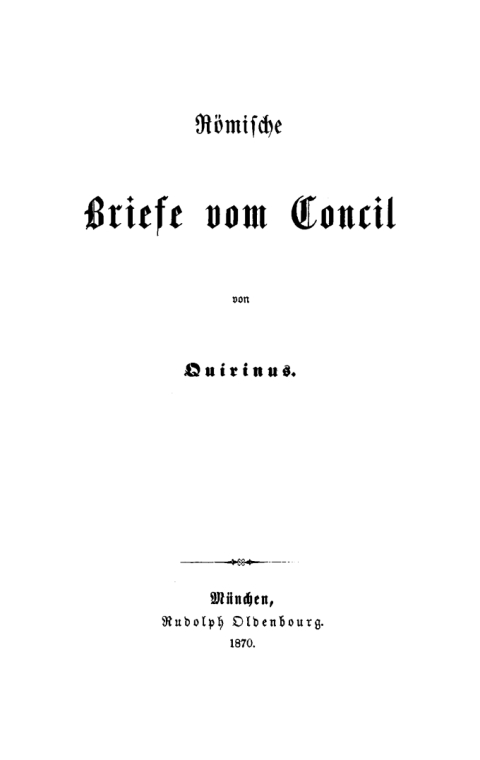 Cover image for book Römische Briefe vom Concil
