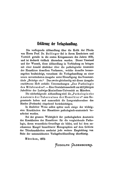 Cover image for book Die Kolik der Pferde und das Wurmaneurysma der Eingeweidearterien