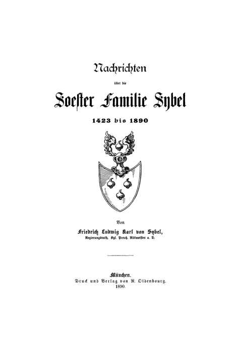 Cover image for book Nachrichten über die Soester Familie Sybel