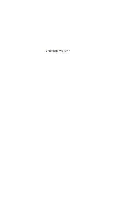 Cover image for book Verkehrte Welten?