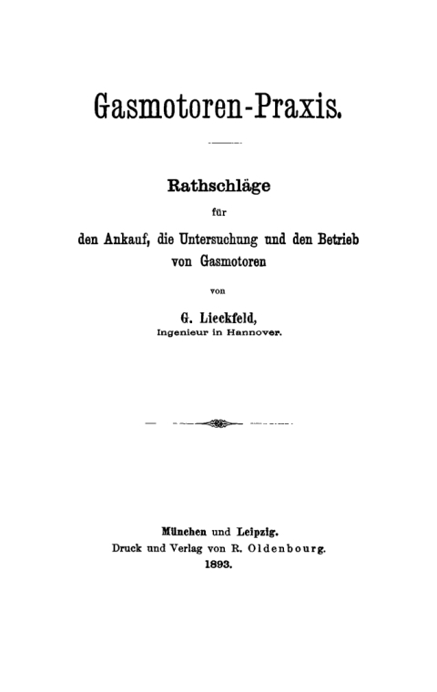 Cover image for book Aus der Gasmotoren-Praxis
