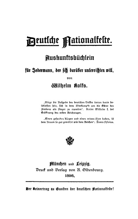 Cover image for book Deutsche Nationalfeste