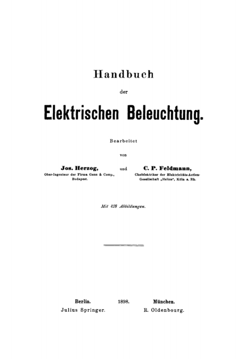 Cover image for book Handbuch der Elektrischen Beleuchtung