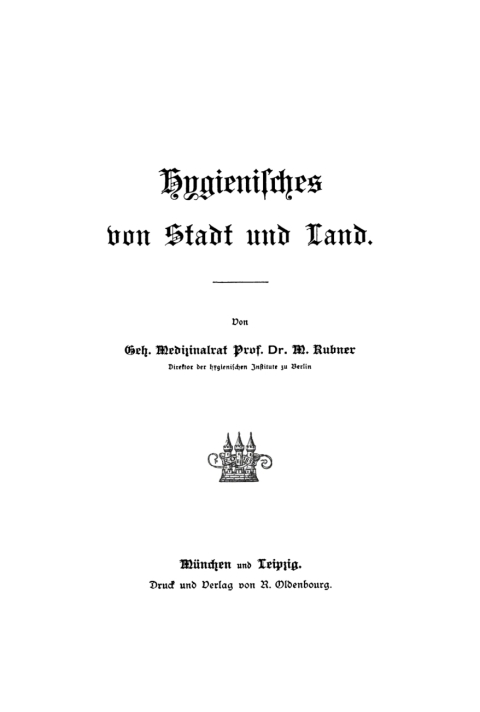 Cover image for book Hygienisches von Stadt und Land