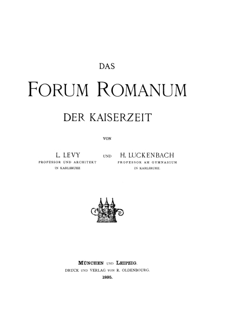 Cover image for book Das Forum Romanum der Kaiserzeit