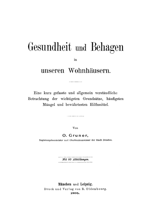 Cover image for book Gesundheit und Behagen in unseren Wohnhäusern