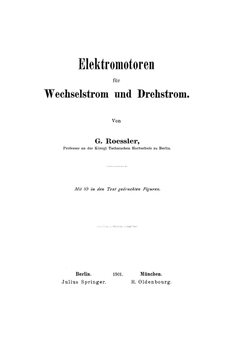 Cover image for book Elektromotoren für Wechselstrom und Drehstrom
