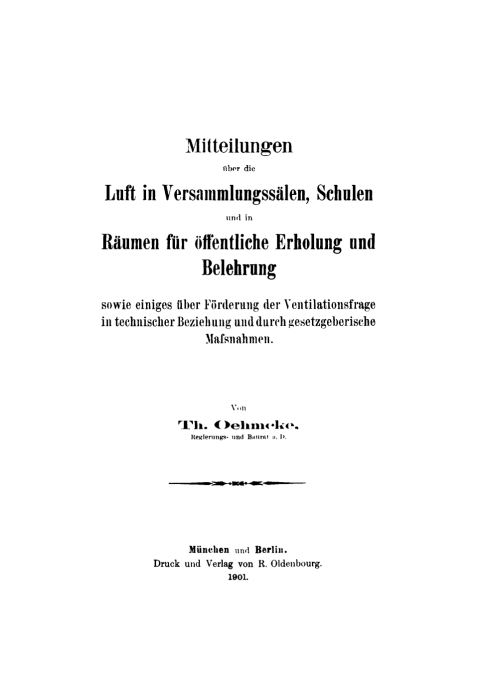 Cover image for book Mitteilungen über die Luft in Versammlungssälen, Schulen und in Räumen für öffentliche Erholung und Belehrung