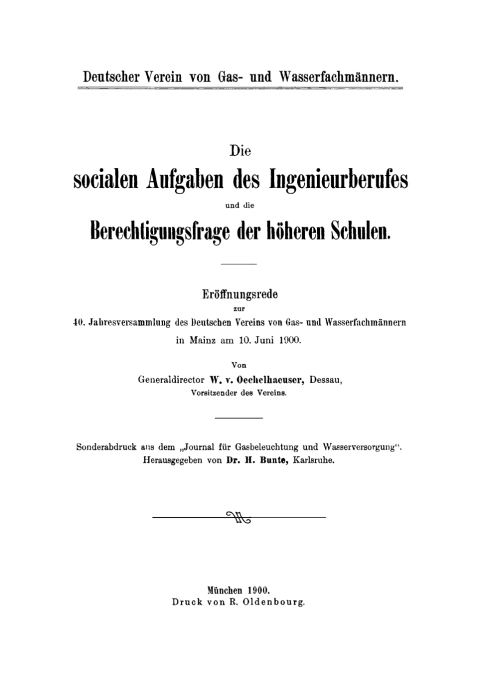 Cover image for book Die socialen Aufgaben des Ingenieurberufes und die Berechtigungsfrage der höheren Schulen