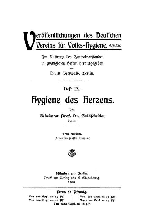 Cover image for book Hygiene des Herzens