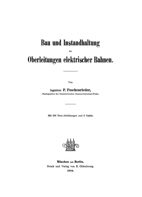 Cover image for book Bau und Instandhaltung der Oberleitungen elektrischer Bahnen