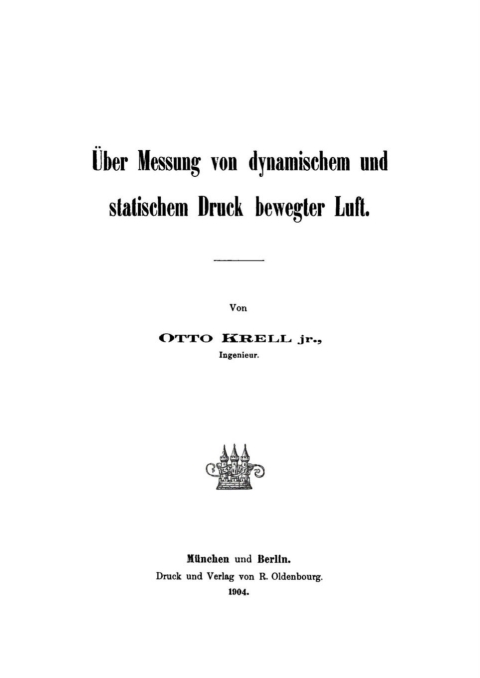 Cover image for book Über Messung von dynamischem und statischem Druck bewegter Luft