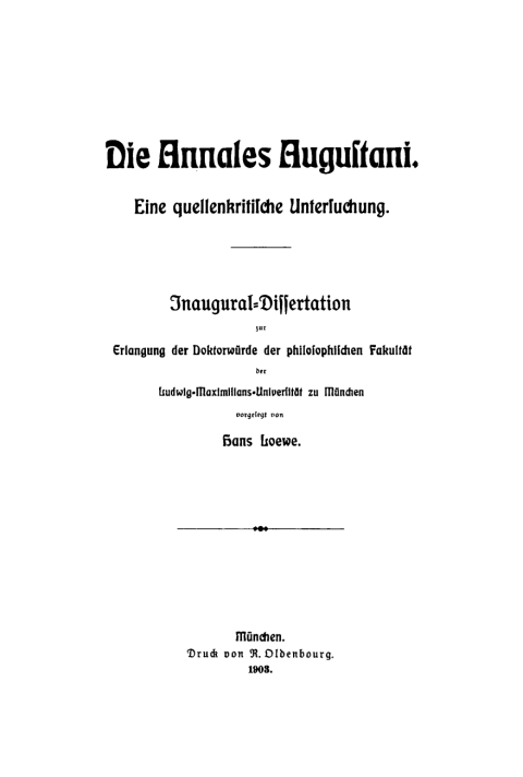 Cover image for book Die Annales Augustani. Eine quellenkritische Untersuchung