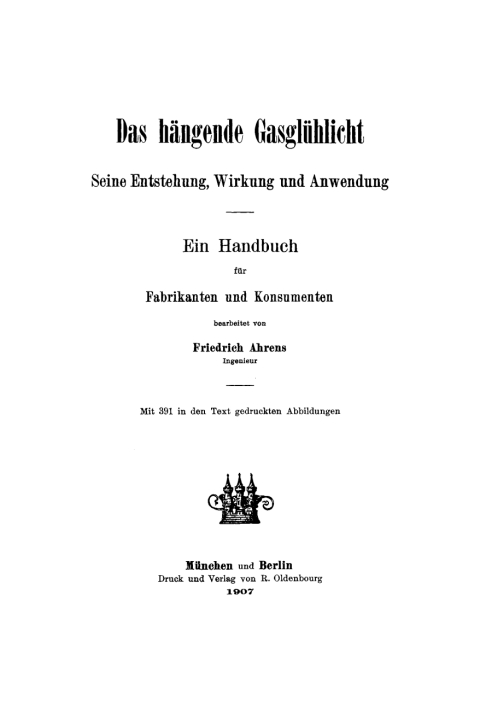 Cover image for book Das hängende Gasglühlicht