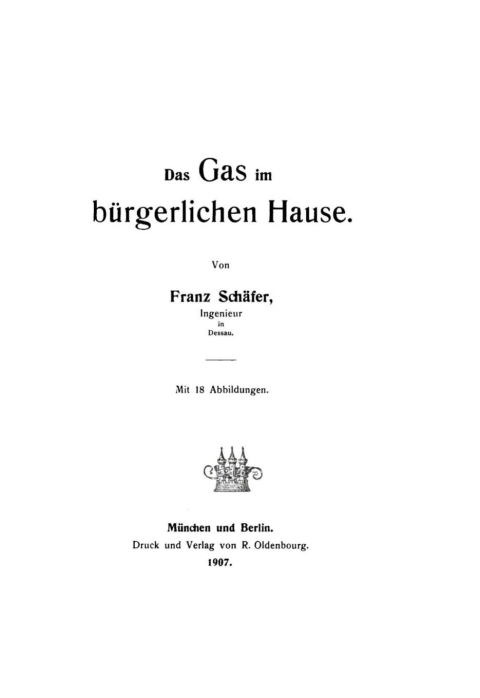 Cover image for book Das Gas im bürgerlichen Hause