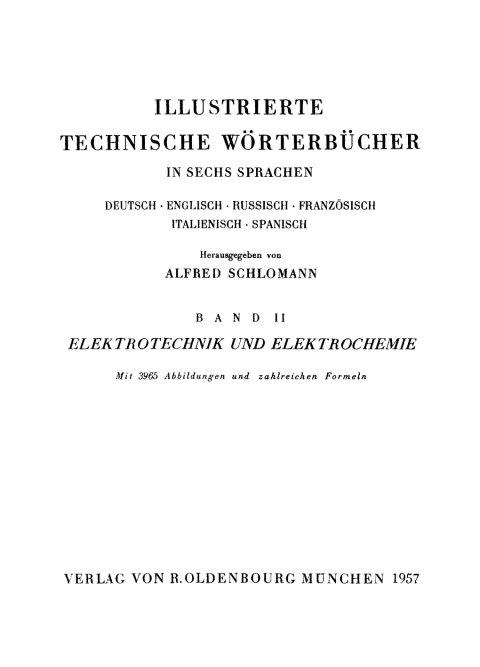 Cover image for book Die Elektrotechnik und Elektrochemie
