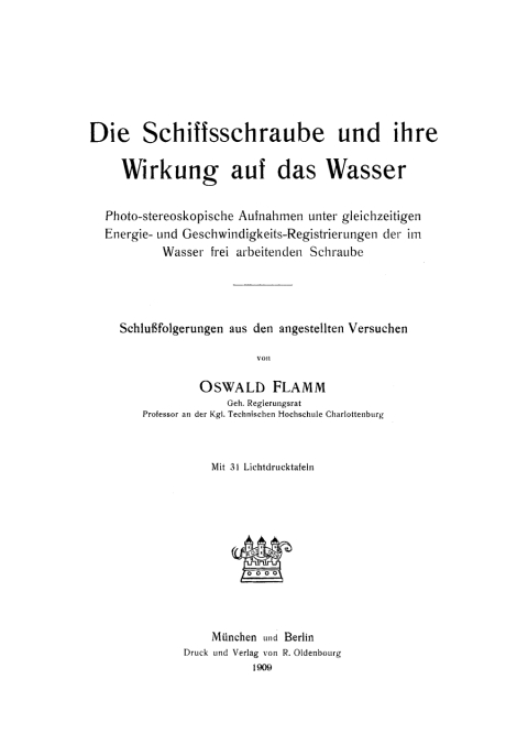 Cover image for book Die Schiffsschraube und ihre Wirkung auf das Wasser