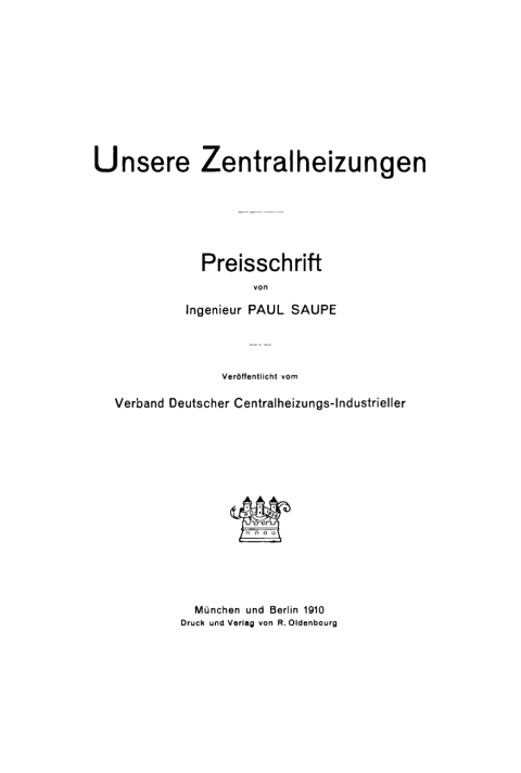 Cover image for book Unsere Zentralheizung