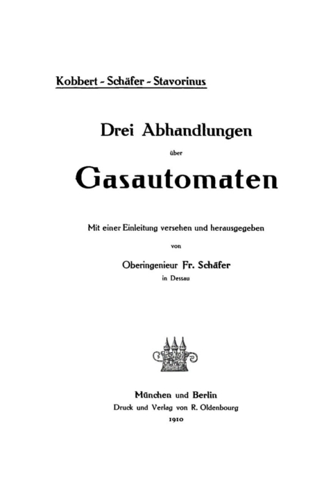 Cover image for book Drei Abhandlungen über Gasautomaten