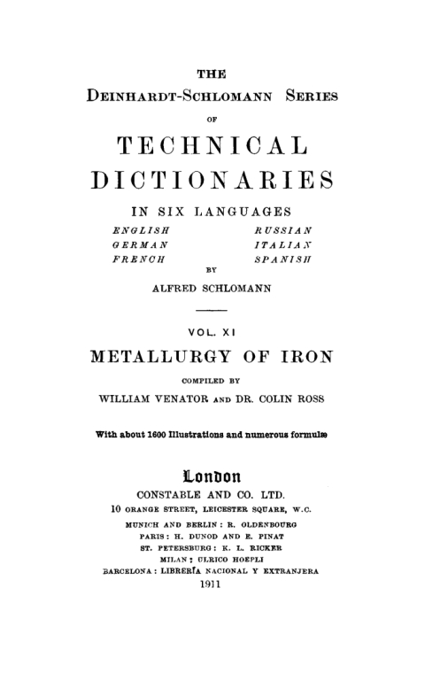 Cover image for book Metallurgy of iron