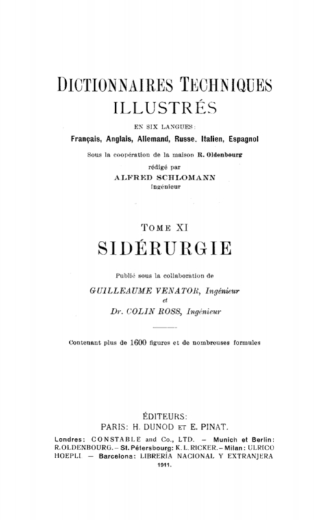 Cover image for book Sidérurgie