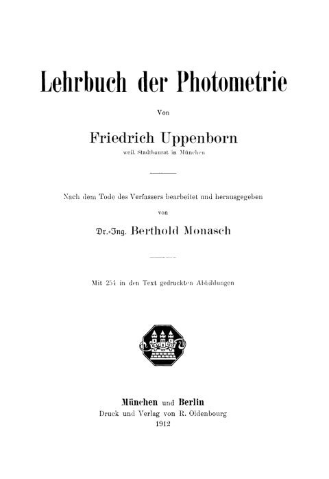 Cover image for book Lehrbuch der Photometrie